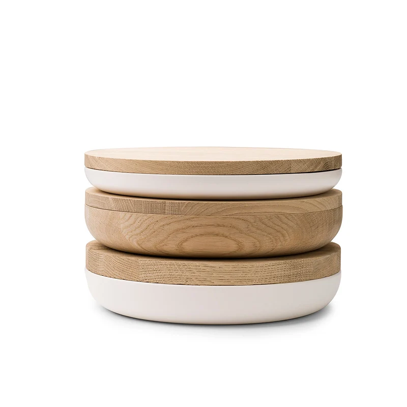 Pottery von Vincent Van Duysen, 3er-Set aus Keramik und Eiche