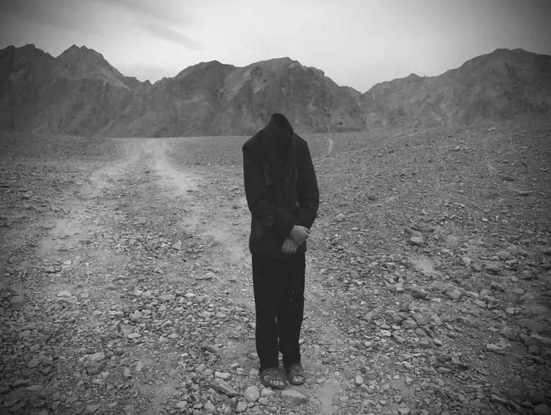 Solitary Figure Desert Path