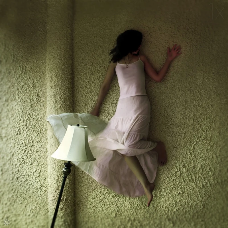 Woman Floating on Carpet