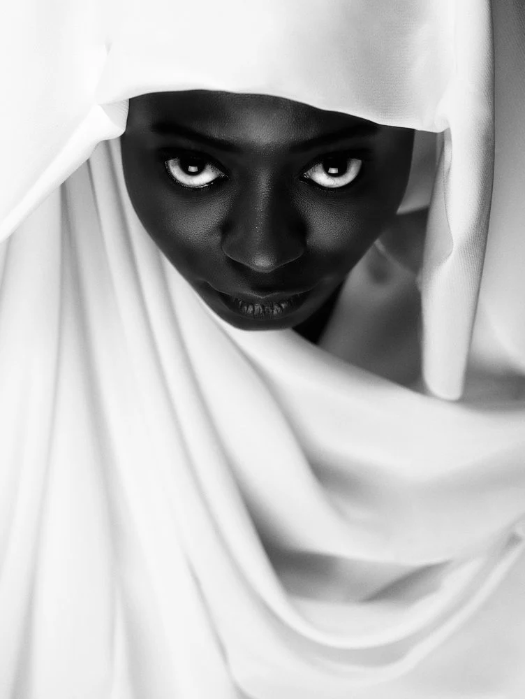 Powerful Gaze in White
