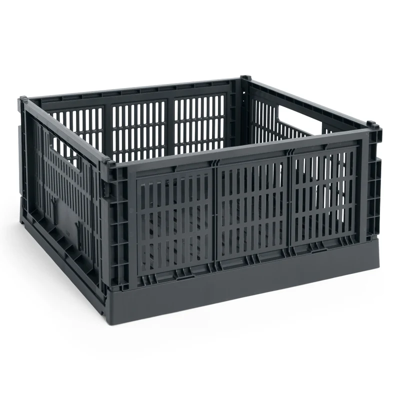Aufbewahrungsbox Colour Crate Large Square, Charcoal - HAY