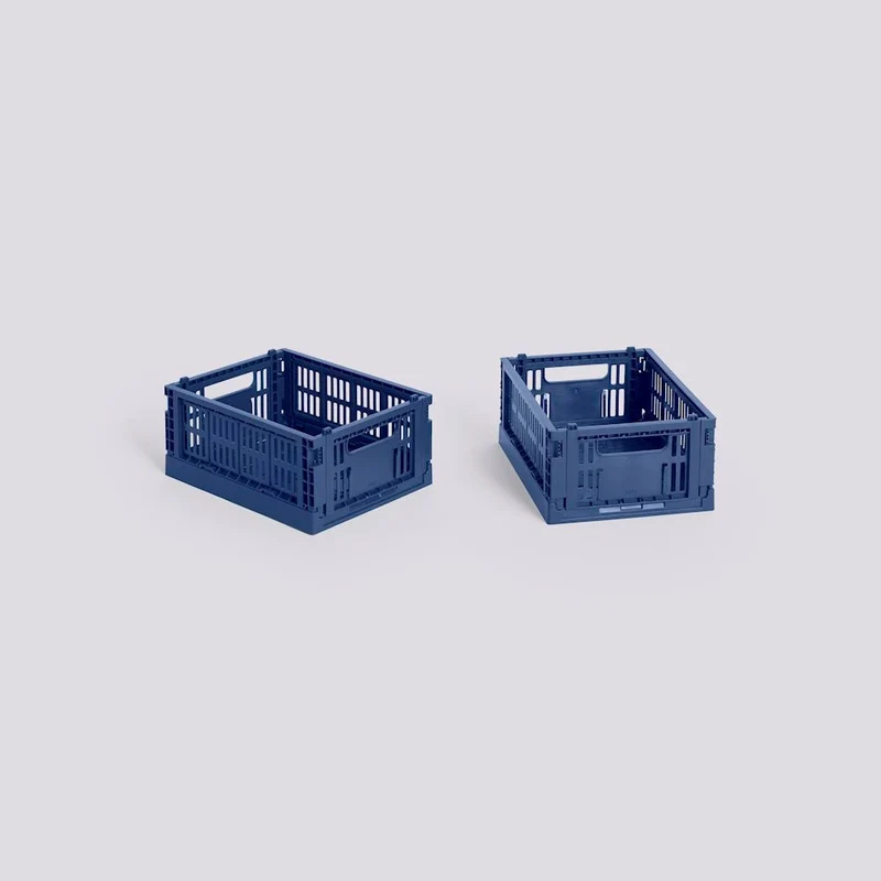 Aufbewahrungsbox Colour Crate Mini 2-er Set, Dark Blue - HAY