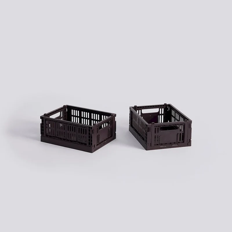 Aufbewahrungsbox Colour Crate Mini 2-er Set, Bordeaux - HAY