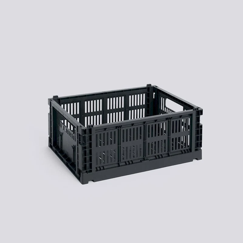 Aufbewahrungsbox Colour Crate Medium, Charcoal - HAY