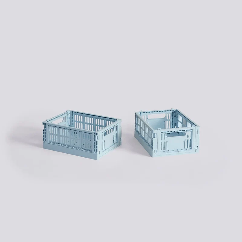 Aufbewahrungsbox Colour Crate Mini 2er Set, Soft Blue - HAY