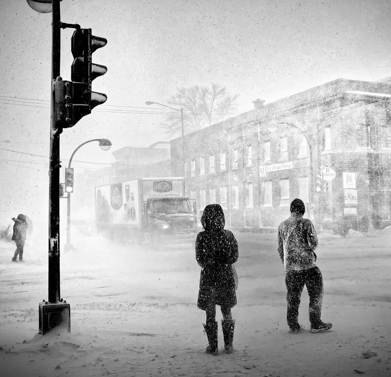 People in Winter Snow