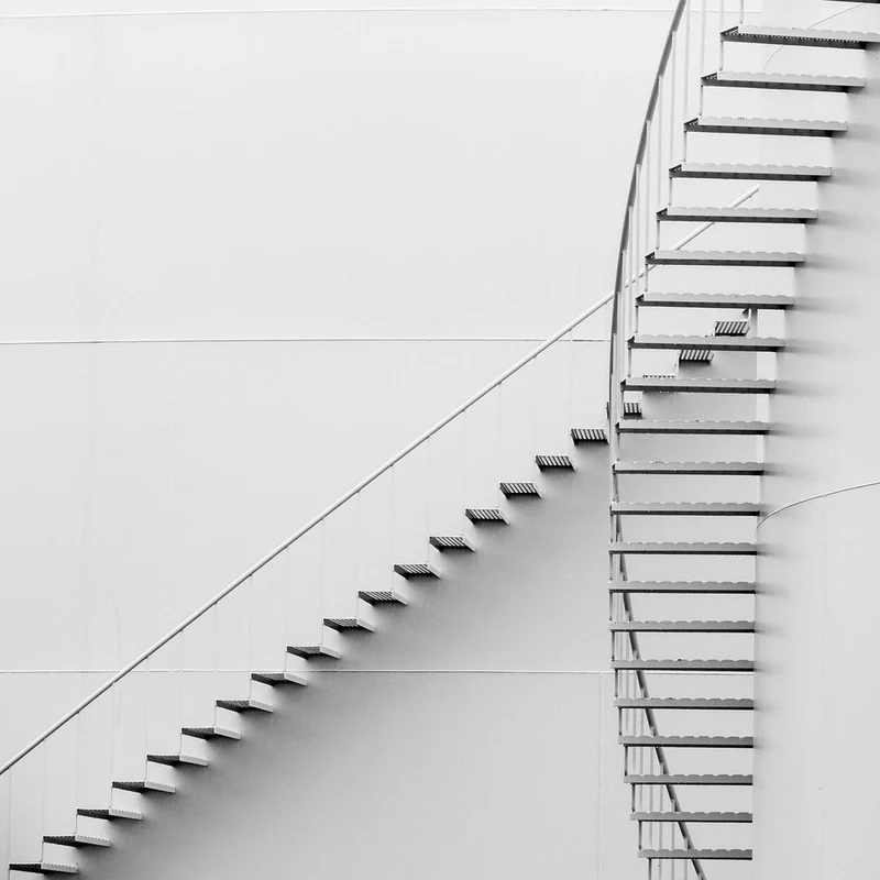 Minimalist Staircase Ascent