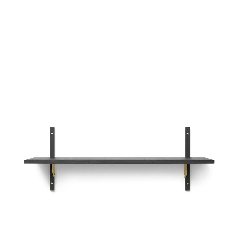 Sector Shelf Single Wide Schwarz/Messing - ferm Living