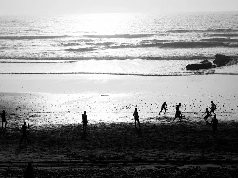Beach Soccer Silhouettes