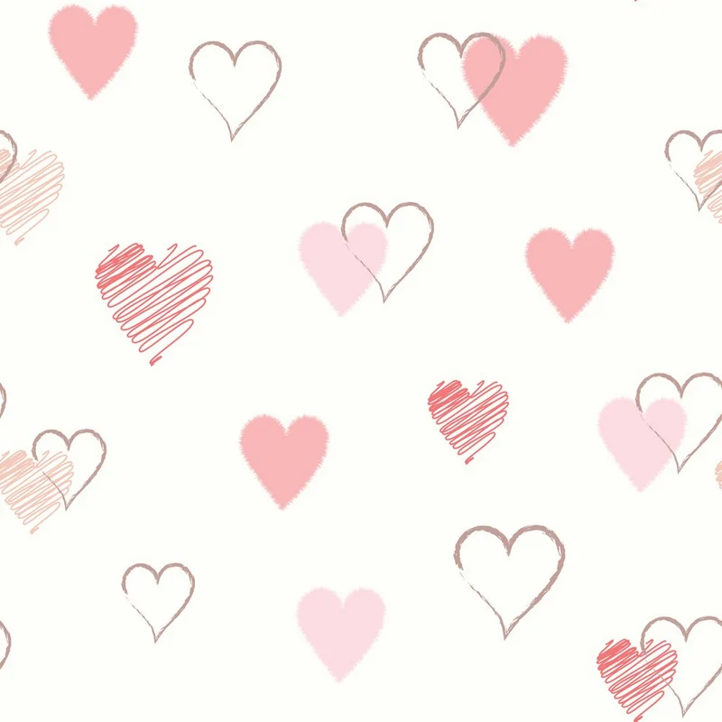 Soft Pink Hearts Pattern