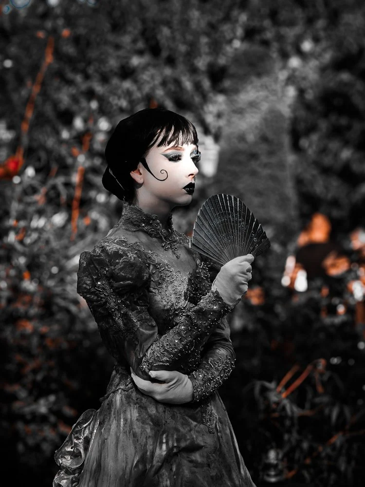 Gothic Lady with Fan