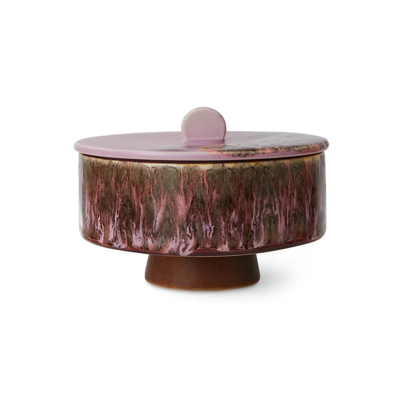 HKliving 70s Ceramics Bonbon Schale mit Deckel – Keramik, Blast