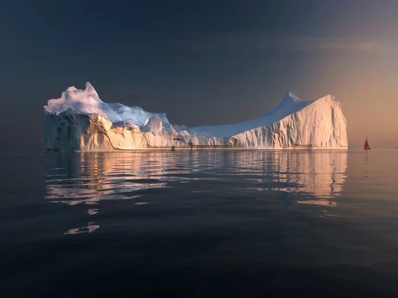 Majestic Iceberg Sunset