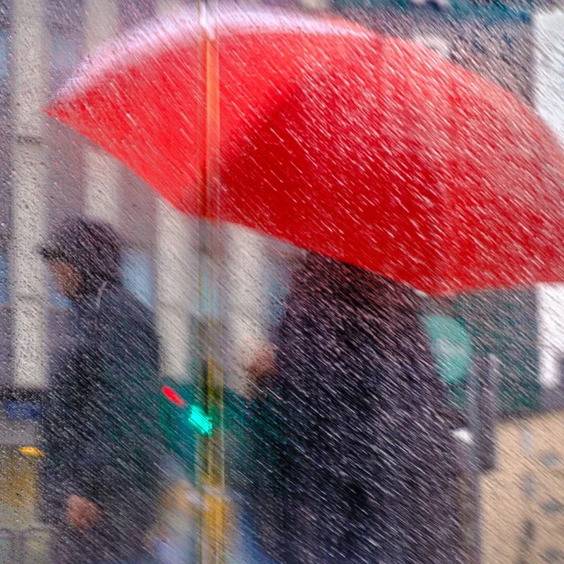 Rainy Day Red Umbrella