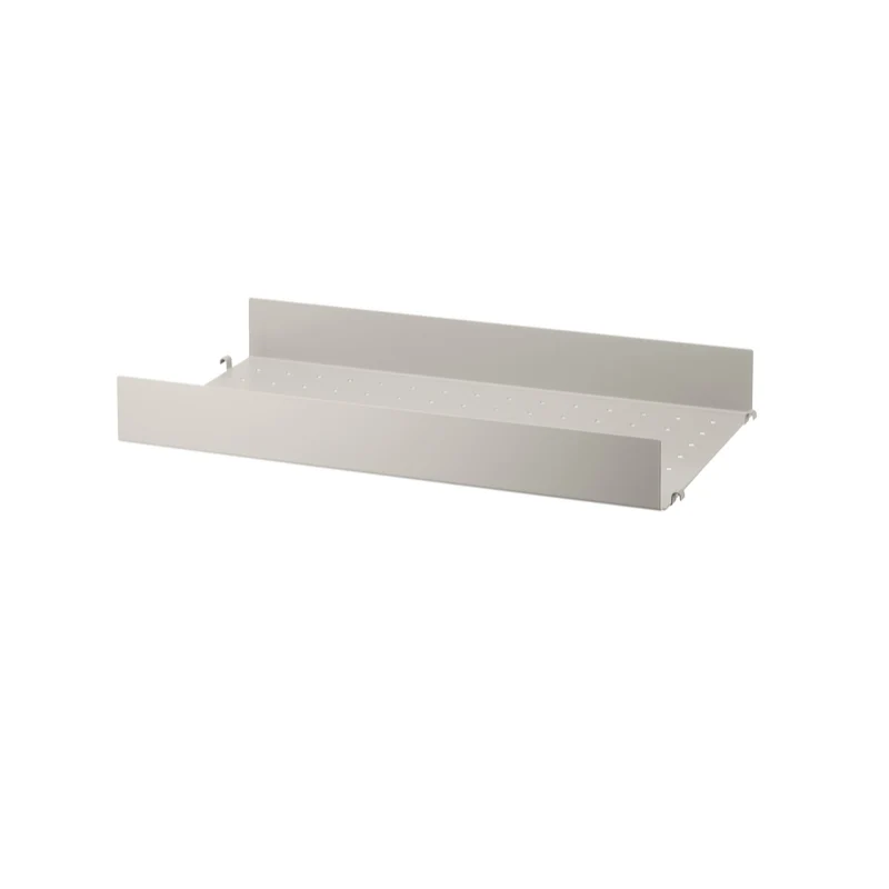 Regalboden aus Metall mit hohem Rand 58x30cm - Regalsystem - String Furniture