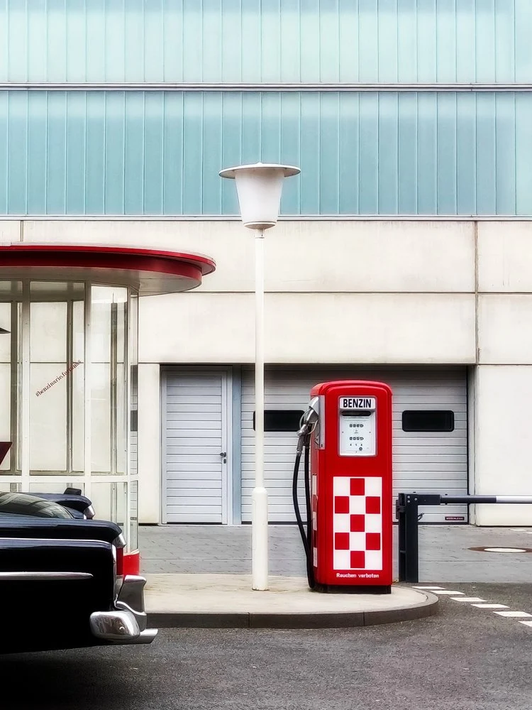 Red Gas Pump Classic Car