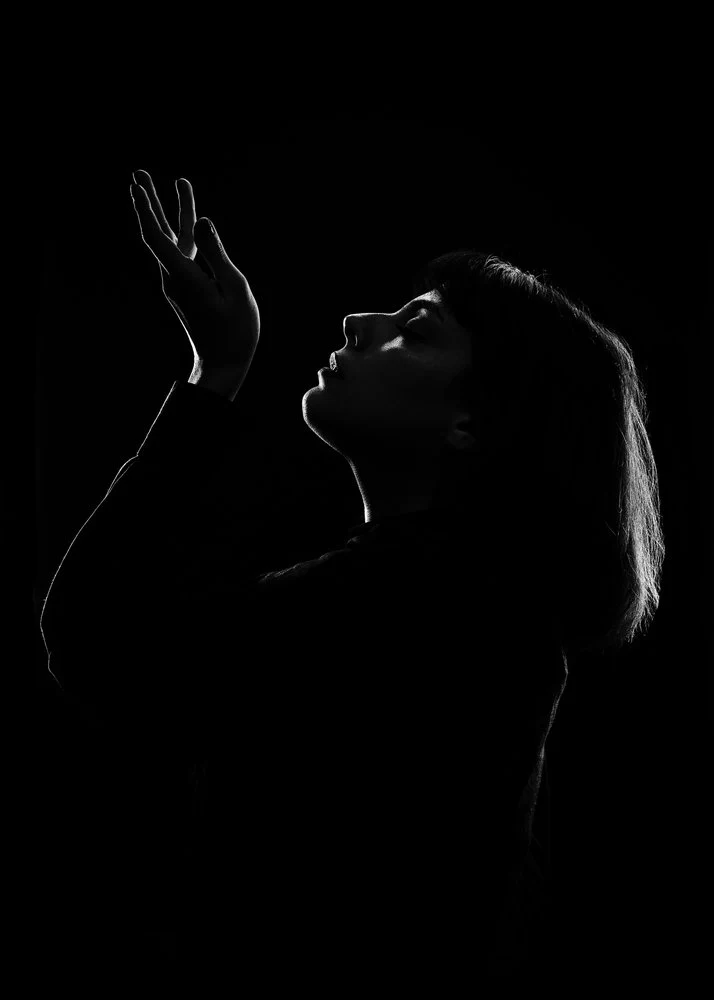 Woman Praying Silhouette
