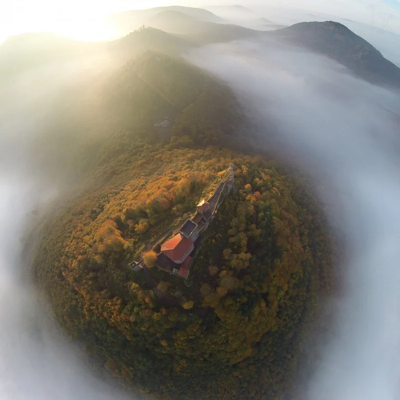 Golden Morning Mountain Castle