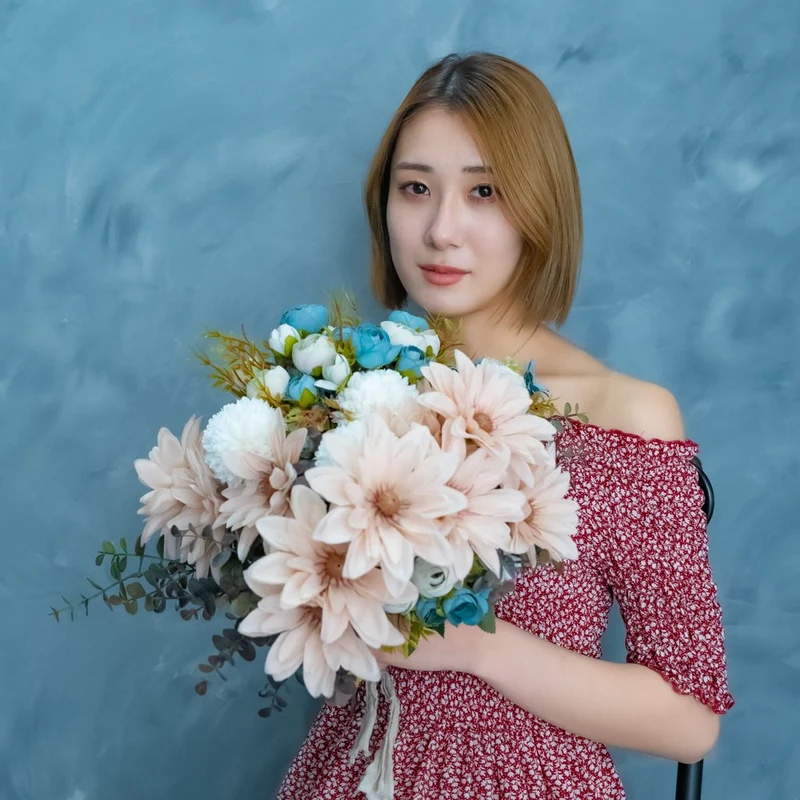 Serene Woman Floral Bouquet