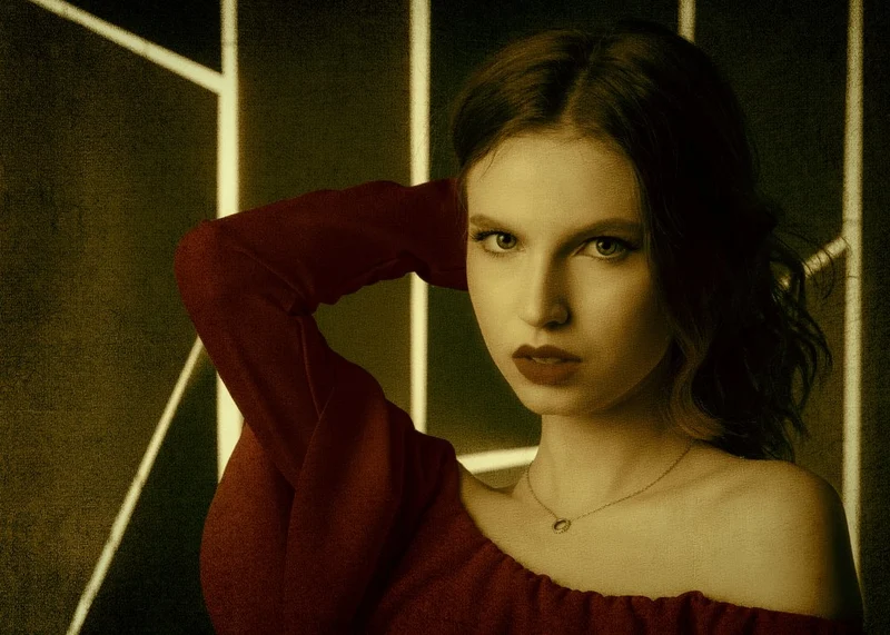 Elegant Red Portrait