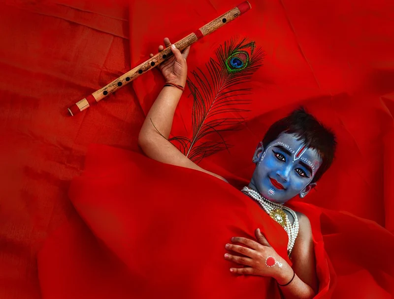 Child Krishna with Flute