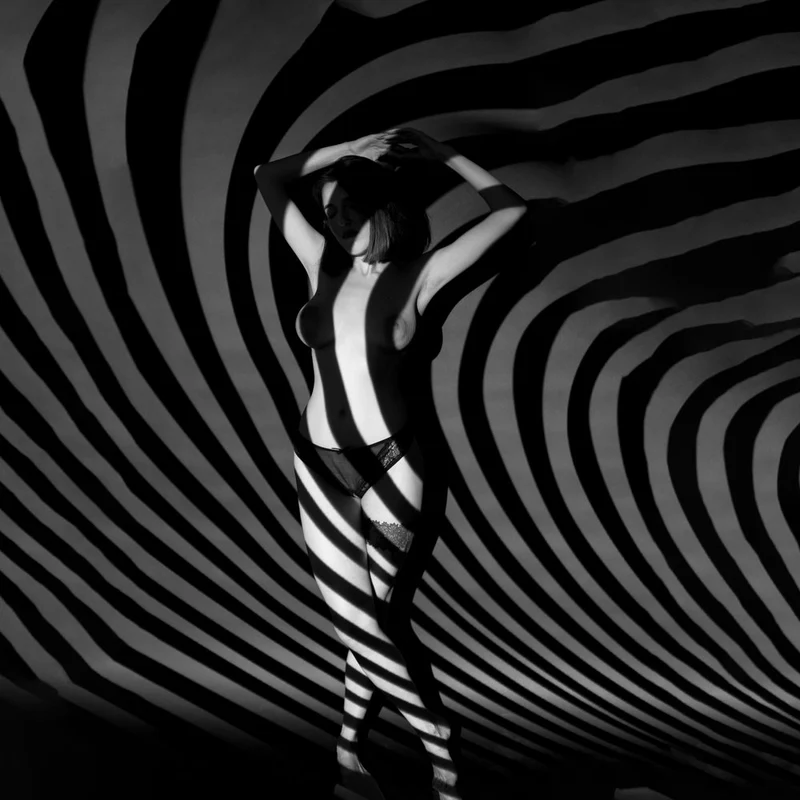Abstract Striped Figure