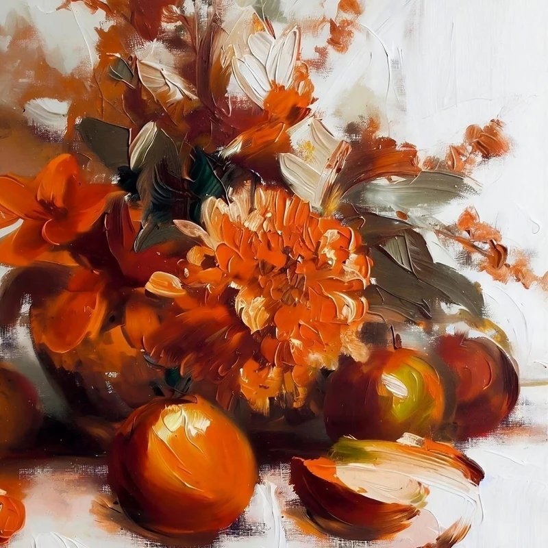 Orange Harvest Still Life