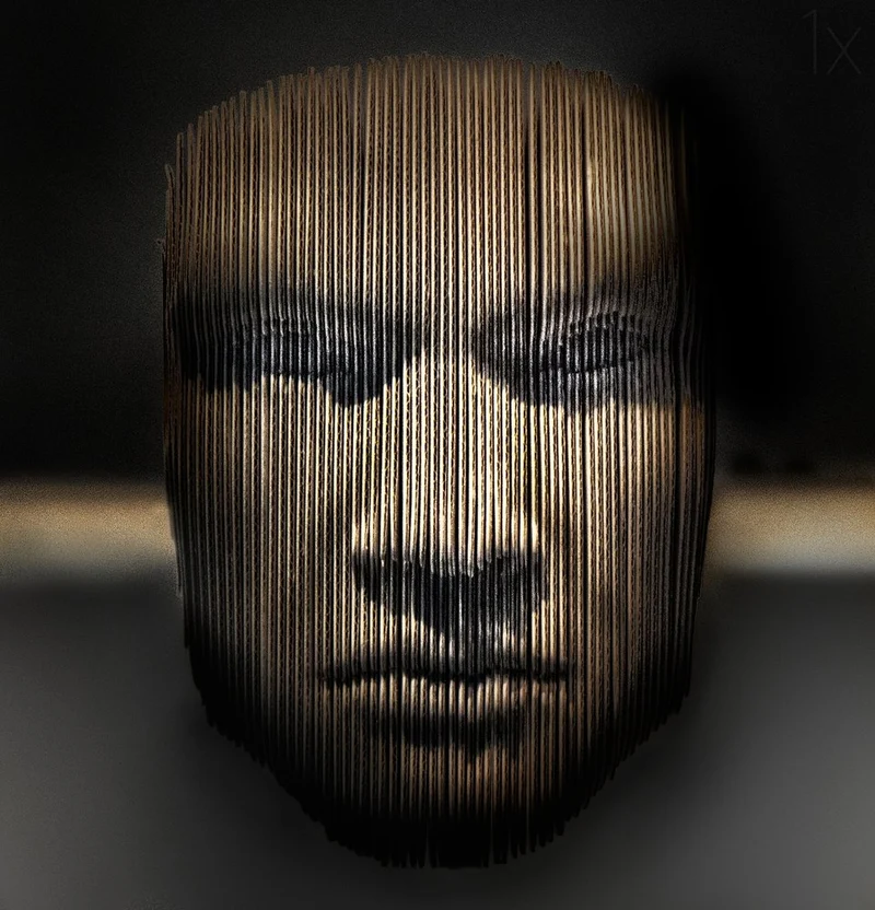 Golden Sliced Portrait