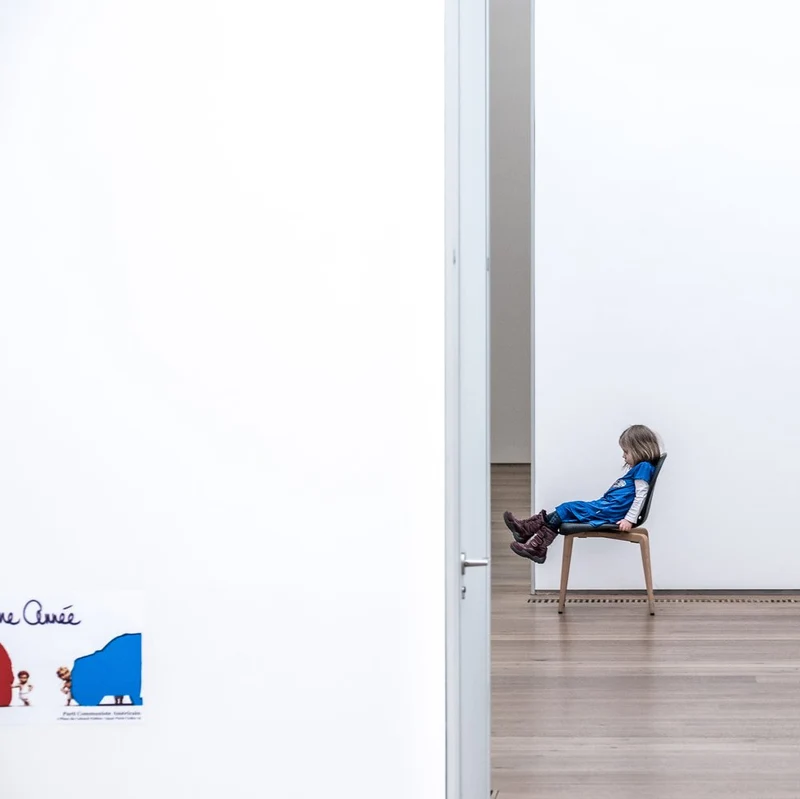 Girl In Empty Gallery