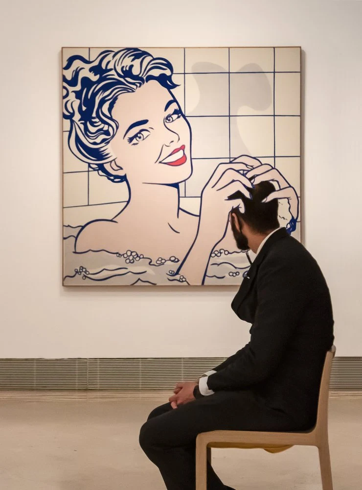 Man Views Pop Art