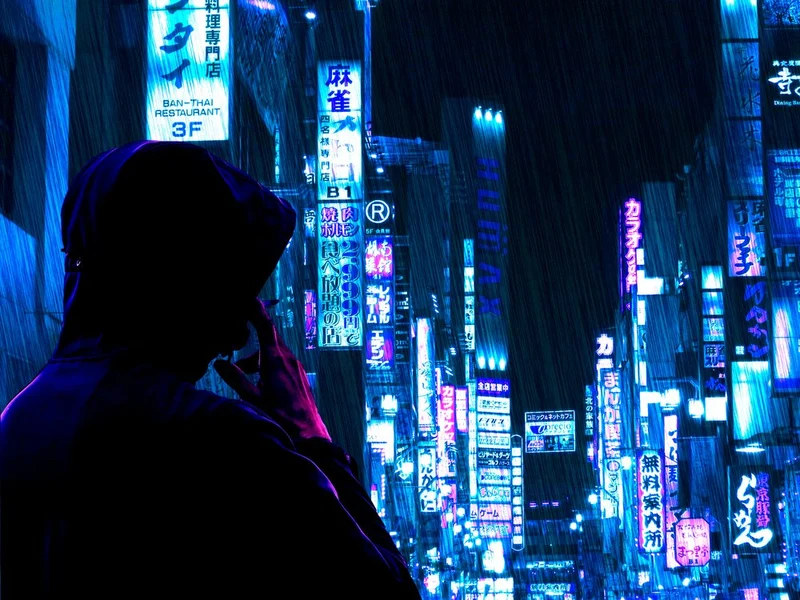 Cyberpunk City Rain