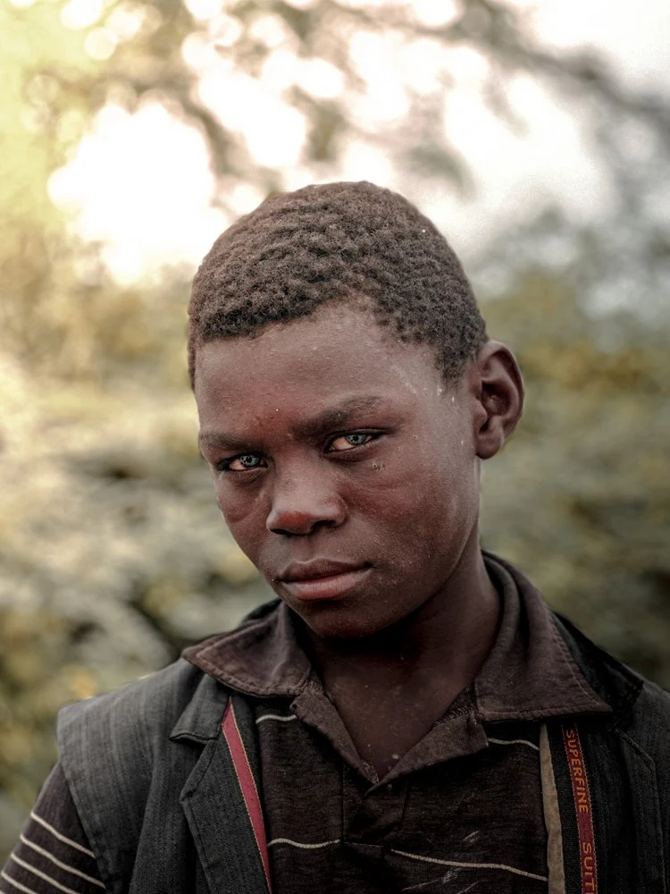Young Boy's Intense Gaze