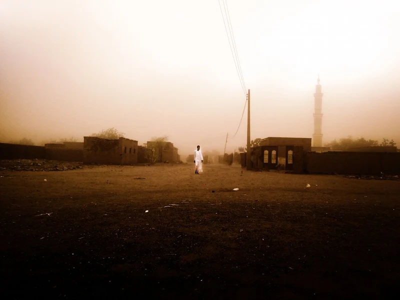 Solitary Figure Haze