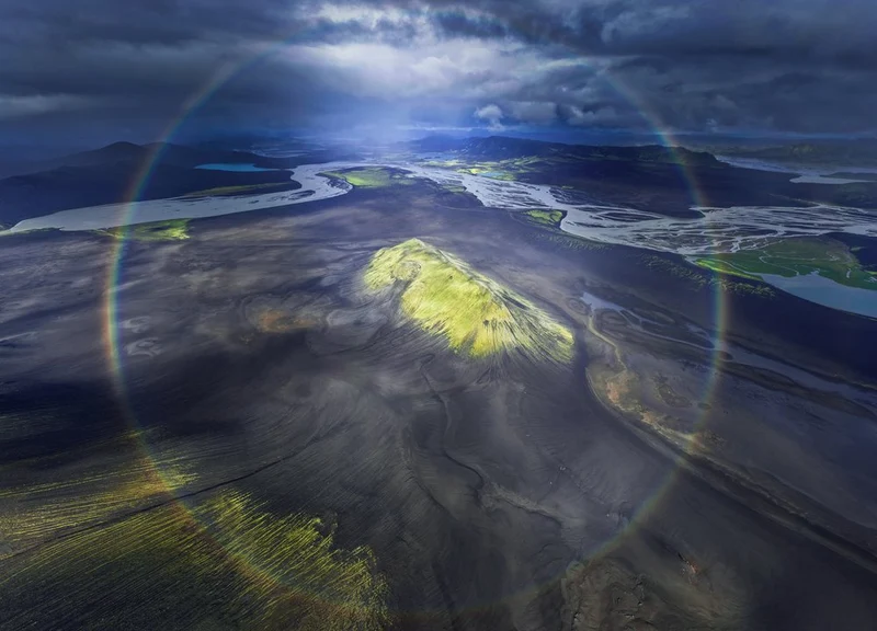Rainbow Over Black Sands