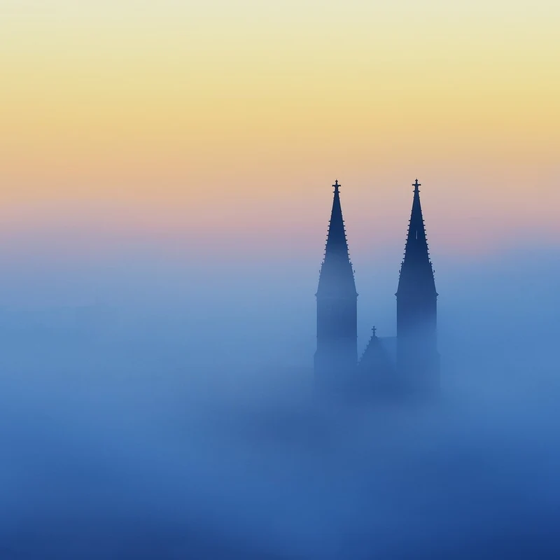Foggy Church Spires