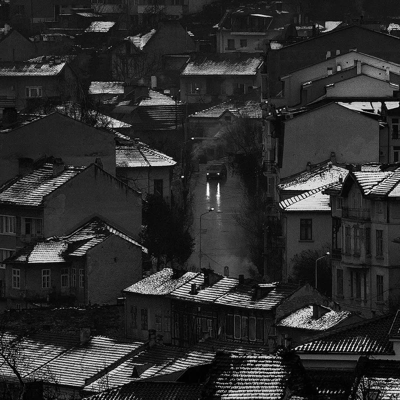 Snowy Town Street