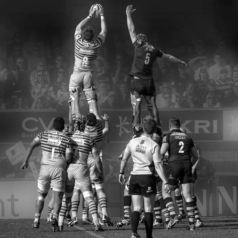 Rugby Lineout Action