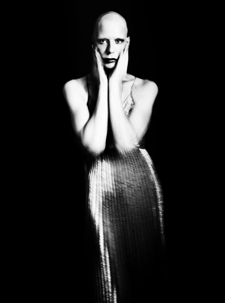 Dramatic Bald Fashion Portrait