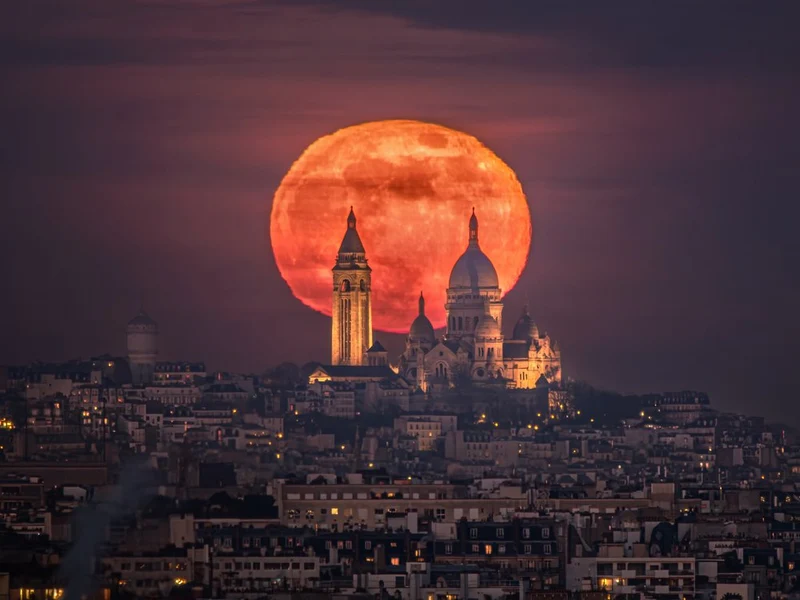 Red Moon Over Paris