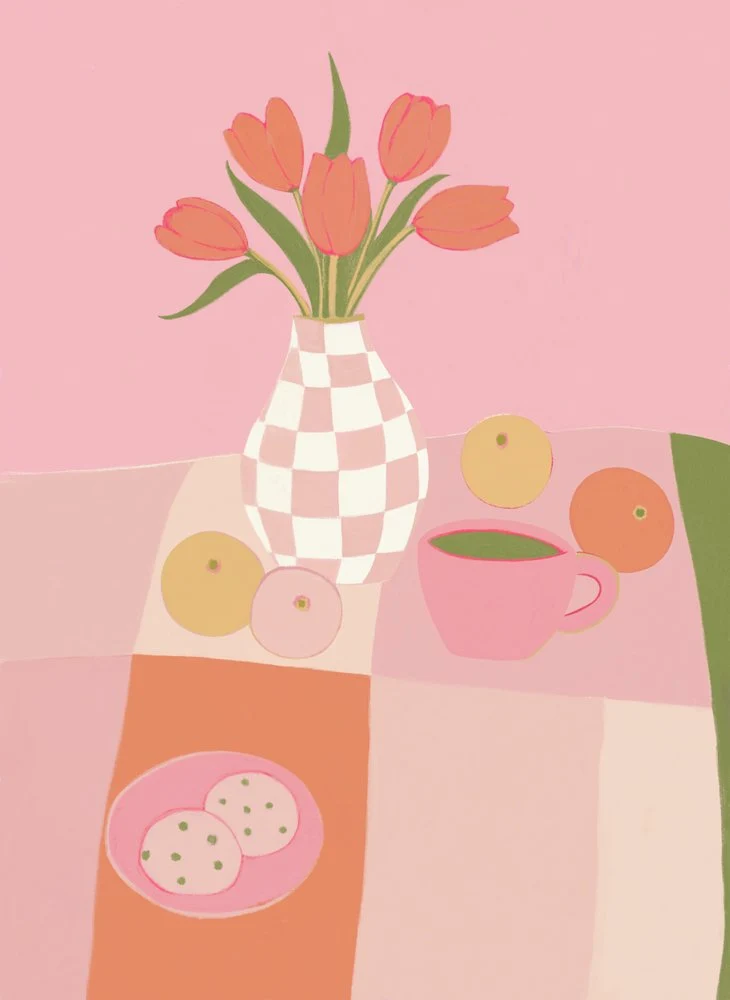 Pink Tulips And Tea