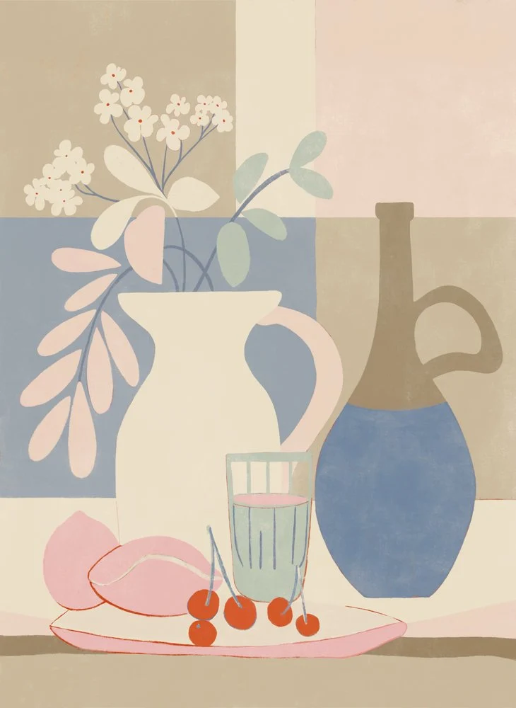 Pastel Still Life Arrangement
