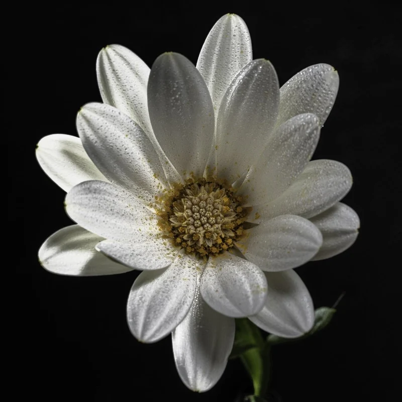 White Flower Dew Drops