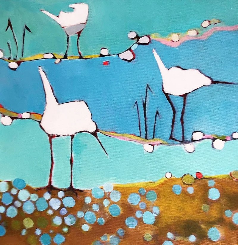 Whimsical Water Birds