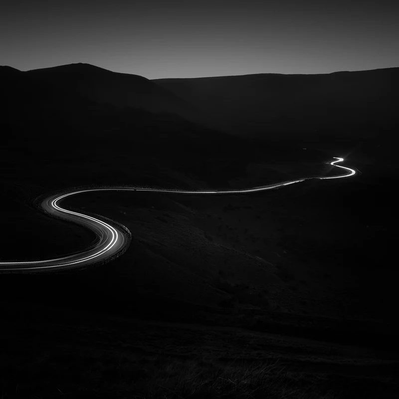 Winding Light Trails