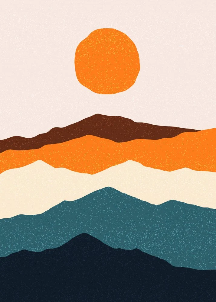 Sunset Mountain Layers