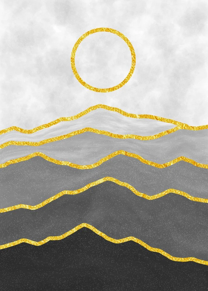 Abstract Golden Peaks