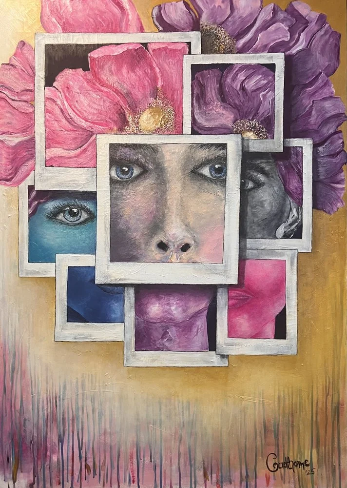 Colorful Faces and Flowers