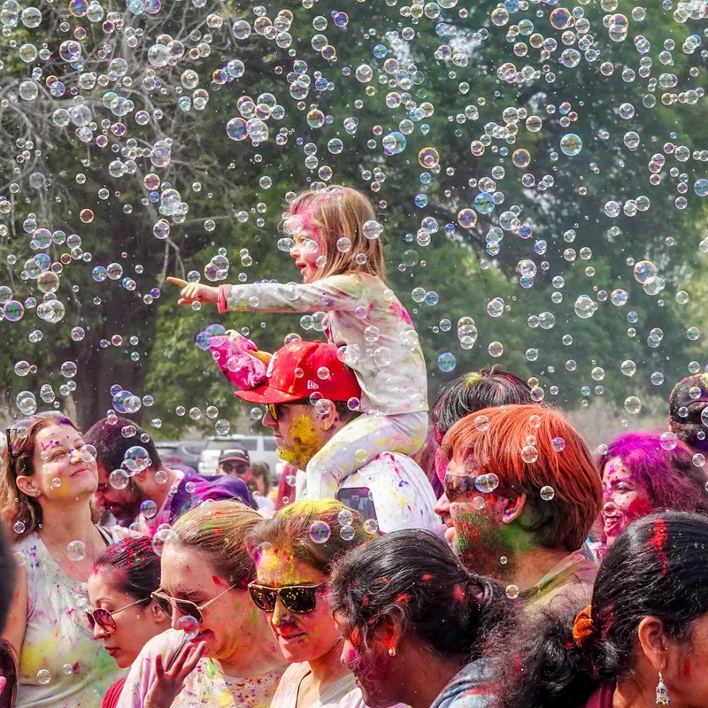 Joyful Girl Bubbles Festival