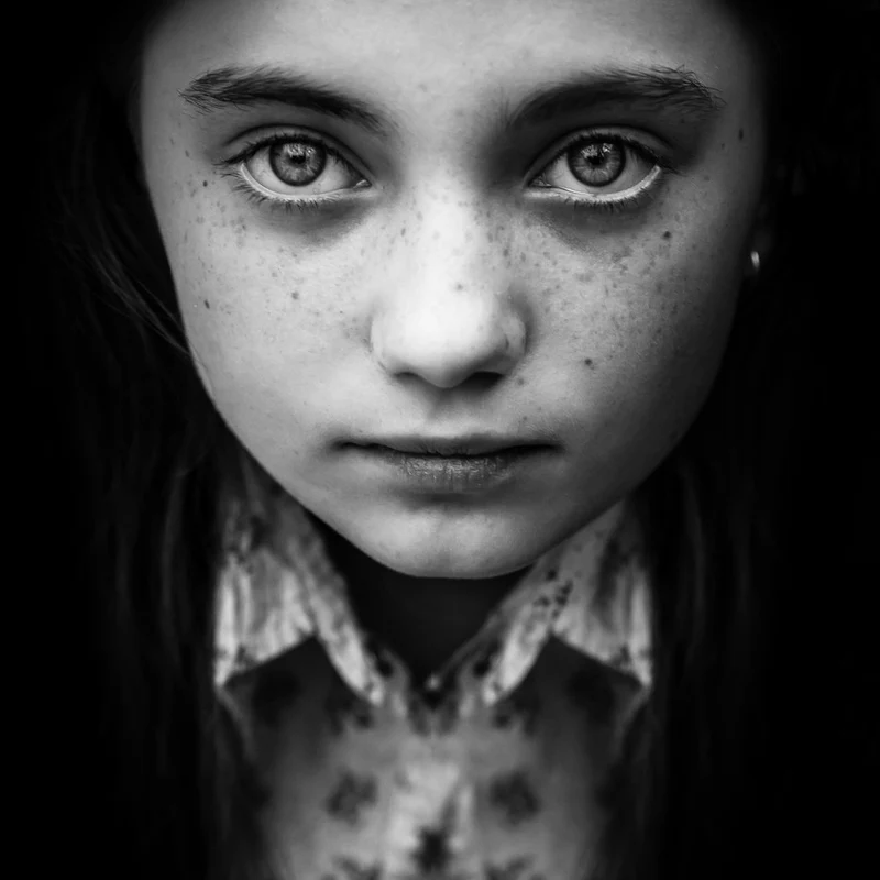 Intense Young Gaze