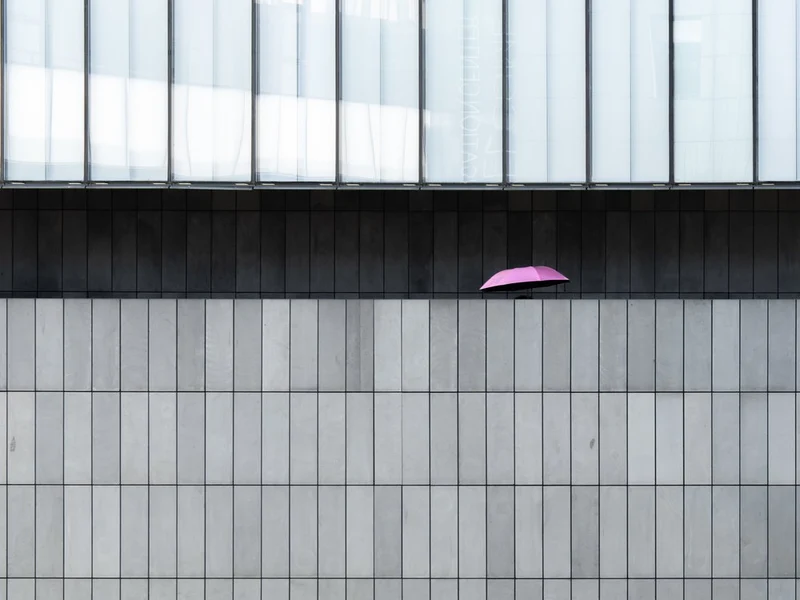 Minimalist Pink Umbrella